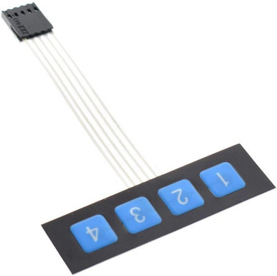 PrimeRobotics 1x4 Matrix Keypad Membrane Type Educational Electronic Hobby Kit
PrimeRobotics 1x4 Matrix Keypad Membrane Type Educational Electronic Hobby Kit