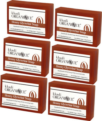 KHADI ORGANIQUE HANDMADE HONEY GLYCERNE SOAP WITH ESSENTIAL OIL 750 GM PACK OF 6(750 g, Pack of 6)
KHADI ORGANIQUE HANDMADE HONEY GLYCERNE SOAP WITH ESSENTIAL OIL 750 GM PACK OF 6(750 g, Pack of 6)