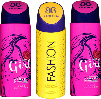 Arochem B-327 DEODORANT SPRAY NO ALCOHOL PURE PERFUME DYNAMIC BODY SPRAY Deodorant Spray Deodorant Spray - For Men & Women(200 ml, Pack of 3)
Arochem B-327 DEODORANT SPRAY NO ALCOHOL PURE PERFUME DYNAMIC BODY SPRAY Deodorant Spray Deodorant Spray - For Men & Women(200 ml, Pack of 3)
