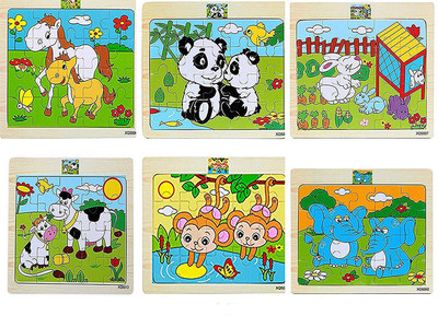 Happy GiftMart Set of 6 Wooden Jigsaw Animal Puzzle Special Offer 20 Pieces in Each Educational Learning Toy(6 Pieces)
Happy GiftMart Set of 6 Wooden Jigsaw Animal Puzzle Special Offer 20 Pieces in Each Educational Learning Toy(6 Pieces)