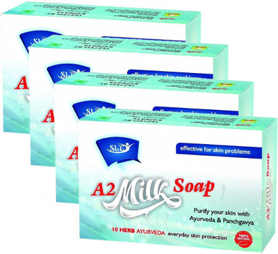 SLT AYURVEDA A-2 Milk Herbal Soap Handmade with 10 Herbs 100% Natural(300 g, Pack of 4)
SLT AYURVEDA A-2 Milk Herbal Soap Handmade with 10 Herbs 100% Natural(300 g, Pack of 4)