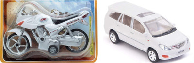 The Game Begins Combo Toys of Karizma Bike and Innova Car Toys | Toys for kids| Miniature Cars Toys | Pull back and Go | White and White Color - Set of 2 Toys - Value Pack(Multicolor)
The Game Begins Combo Toys of Karizma Bike and Innova Car Toys | Toys for kids| Miniature Cars Toys | Pull back and Go | White and White Color - Set of 2 Toys - Value Pack(Multicolor)