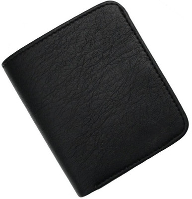 Quetzal Men Black Artificial Leather Wallet(6 Card Slots)