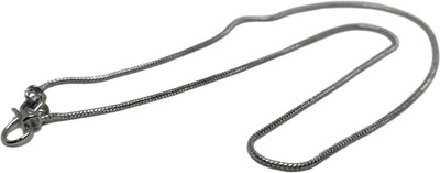 Aumni Crafts Jewelry Necklace Metal Chains 1mm Chain Silver Color (Pack of 12 pieces)