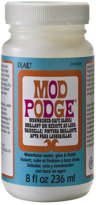 Plaid Inc Mod Podge Dishwasher Safe Waterbased Sealer, Glue and Finish (8-Ounce), CS15059 Gloss
Plaid Inc Mod Podge Dishwasher Safe Waterbased Sealer, Glue and Finish (8-Ounce), CS15059 Gloss
