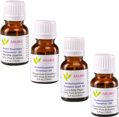 Aruba Essentials Peppermint, Geranium, Pumpkin Seed & Camphor(60 ml) 
Aruba Essentials Peppermint, Geranium, Pumpkin Seed & Camphor(60 ml)