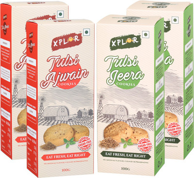 Xplor Tulsi Jeera,2pc + Tulsi Ajwain,2pc Cookies (4 Packs of 100 gm Each)(400 g, Pack of 4)
Xplor Tulsi Jeera,2pc + Tulsi Ajwain,2pc Cookies (4 Packs of 100 gm Each)(400 g, Pack of 4)