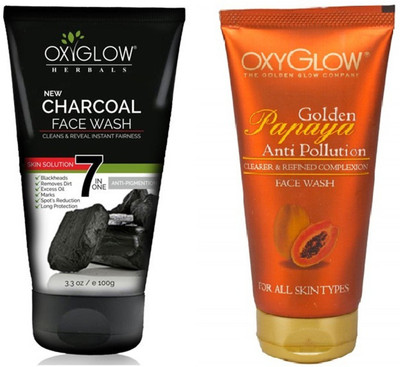 Oxyglow Charcoal Face Wash 100ml With Golden Papaya Anti Pollution Face Wash 100ml Combo Face Wash(100 ml)
Oxyglow Charcoal Face Wash 100ml With Golden Papaya Anti Pollution Face Wash 100ml Combo Face Wash(100 ml)
