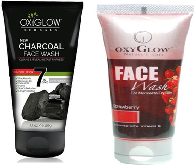 Oxyglow Charcoal Face Wash 100ml with Strawberry Face Wash 100ml Combo Face Wash(100 ml)
Oxyglow Charcoal Face Wash 100ml with Strawberry Face Wash 100ml Combo Face Wash(100 ml)