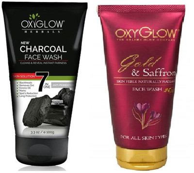 Oxyglow Charcoal Face Wash 100ml With Gold & Saffron Face Wash 100ml Combo Face Wash(100 ml)
Oxyglow Charcoal Face Wash 100ml With Gold & Saffron Face Wash 100ml Combo Face Wash(100 ml)