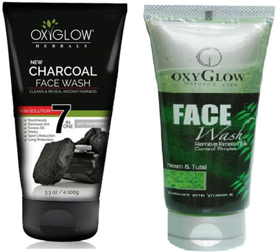 Oxyglow Charcoal Face Wash 100ml with Neem & Tulsi Face Wash 100ml Combo Face Wash(100 ml)
Oxyglow Charcoal Face Wash 100ml with Neem & Tulsi Face Wash 100ml Combo Face Wash(100 ml)
