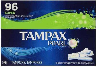 Tampax Pearl Unscented Super Absorbency Tampons, 96 Count Tampons
Tampax Pearl Unscented Super Absorbency Tampons, 96 Count Tampons