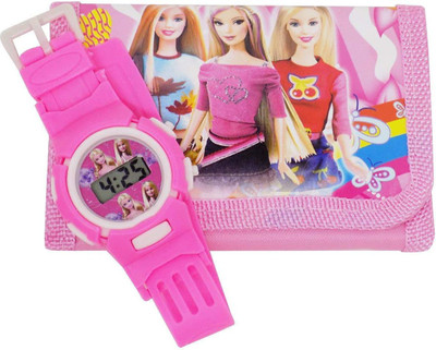 AASA Wallet, Digital Watch Combo(Pink)