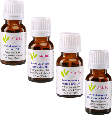 Aruba Essentials 100% Undiluted Lemon, Eucalyptus, Ylang Ylang & Black Cumin Seed Oils(60 ml)
Aruba Essentials 100% Undiluted Lemon, Eucalyptus, Ylang Ylang & Black Cumin Seed Oils(60 ml)