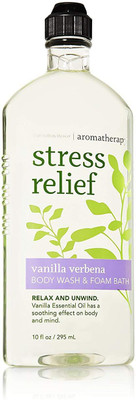 Bath & Body Works Aromatherapy Body Wash & Foam Bath Stress Relief - Vanilla Verbena(295 ml)
Bath & Body Works Aromatherapy Body Wash & Foam Bath Stress Relief - Vanilla Verbena(295 ml)