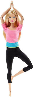 Mattel Barbie Made to Move Doll, Pink Top(Pink)