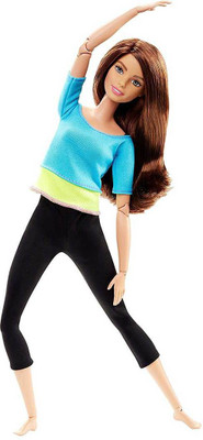 Mattel Barbie Made to Move Doll, Blue Top(Blue)