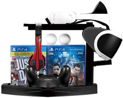 Microware MULTI FUNCTIONAL PSVR CONTROLLER CHARGER AND HEADSET STAND WITH GAME STORAGE Gaming Accessory Kit(Black, For PS4)
Microware MULTI FUNCTIONAL PSVR CONTROLLER CHARGER AND HEADSET STAND WITH GAME STORAGE Gaming Accessory Kit(Black, For PS4)