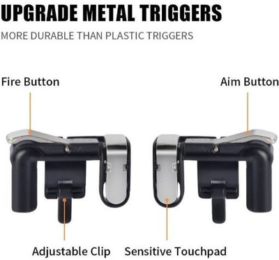 SACRO RQZ_669A PUBG Trigger all smart phone compatible Sensitive Shoot/aim Buttons L1 R1 Trigger Mobile Game Controller ||compatible with all android & IOS smart phone Gaming Accessory Kit(Multicolor, For Android)
SACRO RQZ_669A PUBG Trigger all smart phone compatible Sensitive Shoot/aim Buttons L1 R1 Trigger Mobile Game Controller ||compatible with all android & IOS smart phone Gaming Accessory Kit(Multicolor, For Android)