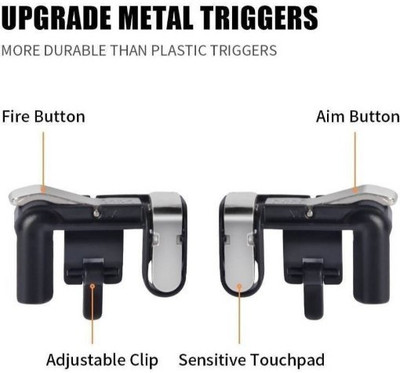 SACRO FWN_546F PUBG Trigger all smart phone compatible Sensitive Shoot/aim Buttons L1 R1 Trigger Mobile Game Controller ||compatible with all android & IOS smart phone Gaming Accessory Kit(Multicolor, For Android)
SACRO FWN_546F PUBG Trigger all smart phone compatible Sensitive Shoot/aim Buttons L1 R1 Trigger Mobile Game Controller ||compatible with all android & IOS smart phone Gaming Accessory Kit(Multicolor, For Android)