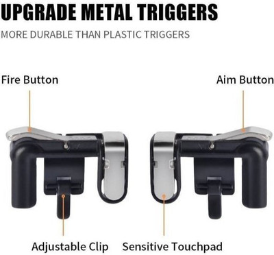 SACRO DWR_414D PUBG Trigger all smart phone compatible Sensitive Shoot/aim Buttons L1 R1 Trigger Mobile Game Controller ||compatible with all android & IOS smart phone Gaming Accessory Kit(Multicolor, For Android)
SACRO DWR_414D PUBG Trigger all smart phone compatible Sensitive Shoot/aim Buttons L1 R1 Trigger Mobile Game Controller ||compatible with all android & IOS smart phone Gaming Accessory Kit(Multicolor, For Android)