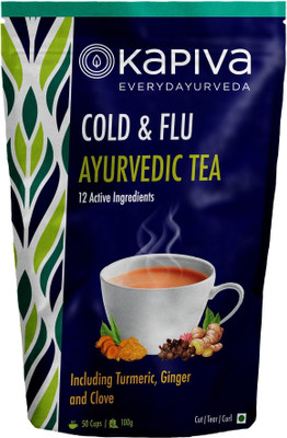 Kapiva Cold & Flu Tea Turmeric, Ginger, Cloves Herbal Tea(100 g, Pouch)