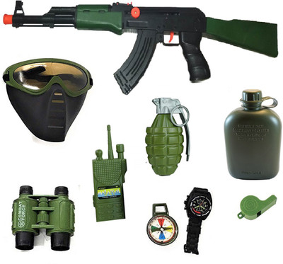 HALO NATION Military Friction Combat Force 9 Piece Boys Toys Playset with Friction Gun , Gas Mask , Bomb , Bottle , Phone , Binocular & more(Green)
HALO NATION Military Friction Combat Force 9 Piece Boys Toys Playset with Friction Gun , Gas Mask , Bomb , Bottle , Phone , Binocular & more(Green)