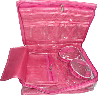 ABHINIDI Satin Jewellery Makeup Beauty Travelling bag Vanity box Makeup and Travelling Jewellery Pouch Vanity Box(Pink)
ABHINIDI Satin Jewellery Makeup Beauty Travelling bag Vanity box Makeup and Travelling Jewellery Pouch Vanity Box(Pink)