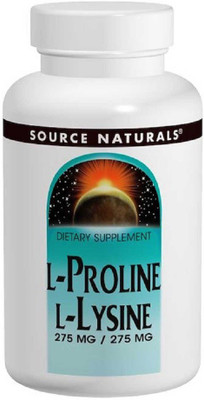 Source Naturals Source Naturals, L-Proline L-Lysine, 275 mg / 275 mg, 120 Tablets(120 No)
Source Naturals Source Naturals, L-Proline L-Lysine, 275 mg / 275 mg, 120 Tablets(120 No)