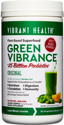Vibrant Health Green Vibrance +25 Billion Probiotics Version 16.0 12.5 oz (354.9 g)(355 g)
Vibrant Health Green Vibrance +25 Billion Probiotics Version 16.0 12.5 oz (354.9 g)(355 g)