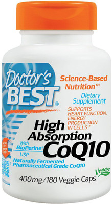 Doctor's Best High Absorption CoQ10 with BioPerine 400 mg 180 Veggie Caps(180 No)
Doctor's Best High Absorption CoQ10 with BioPerine 400 mg 180 Veggie Caps(180 No)