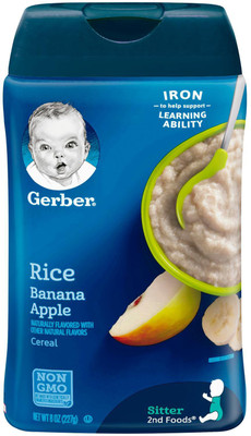 Gerber Rice & Banana Apple Cereal - 227g (8oz) Cereal(227 g, 6)
