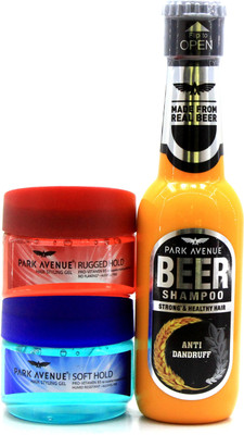 Park Avenue Anti Dandruff Beer Shampoo, Rugged Hold & Soft Hold Styling Gel(Set of 3)
Park Avenue Anti Dandruff Beer Shampoo, Rugged Hold & Soft Hold Styling Gel(Set of 3)