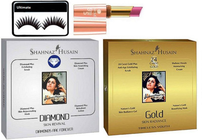 Ultimate Eyelashes With Shahnaz Husain Gold And Diamond Facial kit With Lakme 9to5 Lipstick(Set of 4)
Ultimate Eyelashes With Shahnaz Husain Gold And Diamond Facial kit With Lakme 9to5 Lipstick(Set of 4)