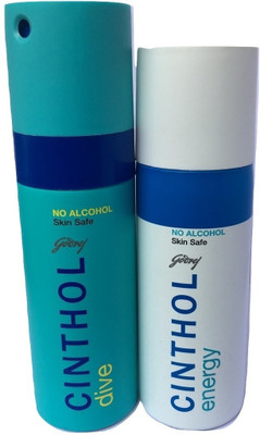 Cinthol ENERGY AND DIVE Body Spray - For Men(300 ml, Pack of 2)