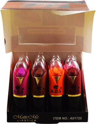 ADS Matte Me Lipstick A01720B Pack of 12(Multicolor)