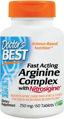Doctor's Best Fast Acting Arginine Complex with Nitrosigine - 750 mg - 60 Tablets(60 No)
Doctor's Best Fast Acting Arginine Complex with Nitrosigine - 750 mg - 60 Tablets(60 No)