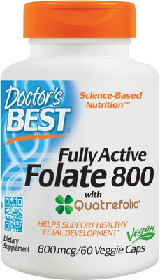 Doctor's Best Fully Active Folate 800 800 mcg 60 Veggie Caps(60 No)