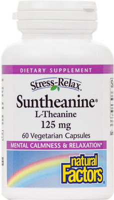 Natural Factors Stress-Relax Suntheanine L-Theanine - 125 mg - 60 Vegetarian Capsules(60 No)
Natural Factors Stress-Relax Suntheanine L-Theanine - 125 mg - 60 Vegetarian Capsules(60 No)
