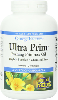 Natural Factors OmegaFactors Ultra Prim Evening Primrose Oil 1000 mg 240 Softgels(240 No)
Natural Factors OmegaFactors Ultra Prim Evening Primrose Oil 1000 mg 240 Softgels(240 No)
