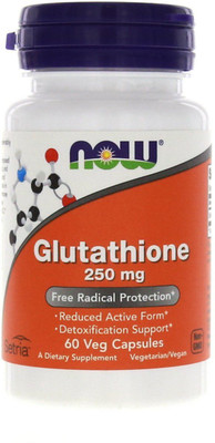 Now Foods NOW Glutathione - 250 mg - 60 Veg Capsules(60 No)