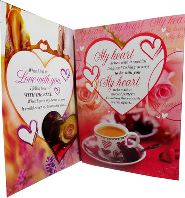 Siddhi Gifts Love Gifts For Girlfriend or Boyfriend Greeting Card(Multicolor, Pack of 1)
Siddhi Gifts Love Gifts For Girlfriend or Boyfriend Greeting Card(Multicolor, Pack of 1)
