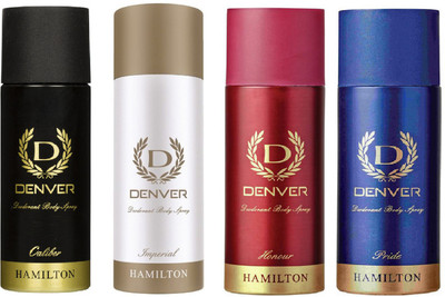 Denver caliber & imperial & honour & pride combo set of 4 Deodorant Spray - For Men(660 ml, Pack of 4)
Denver caliber & imperial & honour & pride combo set of 4 Deodorant Spray - For Men(660 ml, Pack of 4)