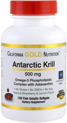 California Gold Nutrition Antarctic Krill Oil with Astaxanthin RIMFROST 500 mg 120 Fish Gelatin Softgels(120 No)
California Gold Nutrition Antarctic Krill Oil with Astaxanthin RIMFROST 500 mg 120 Fish Gelatin Softgels(120 No)