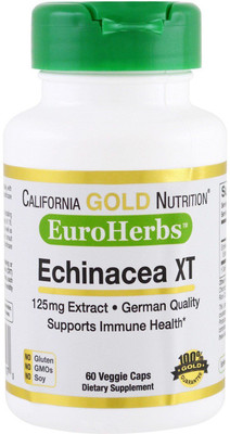 California Gold Nutrition Echinacea Extract EuroHerbs 125 mg 60 Veggie Caps(60 No)
California Gold Nutrition Echinacea Extract EuroHerbs 125 mg 60 Veggie Caps(60 No)
