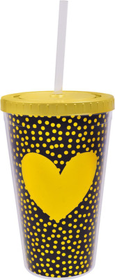 Archies Double Walled Plastic Sipper with Golden Heart Design With Straw, 500 ml, 1 Pc. 500 ml Sipper(Pack of 1, Black)
Archies Double Walled Plastic Sipper with Golden Heart Design With Straw, 500 ml, 1 Pc. 500 ml Sipper(Pack of 1, Black)