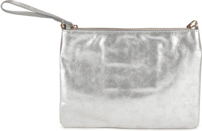 Accessorize Women Casual Silver Genuine Leather Sling Bag
