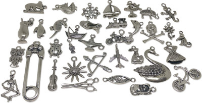 Aumni Crafts Jewelley Making Mini Pendant Metal Alloy Craft Charms Mixed Size Mix of 50 Shapes Antique Silver Color (Pack of 50 pieces)
Aumni Crafts Jewelley Making Mini Pendant Metal Alloy Craft Charms Mixed Size Mix of 50 Shapes Antique Silver Color (Pack of 50 pieces)