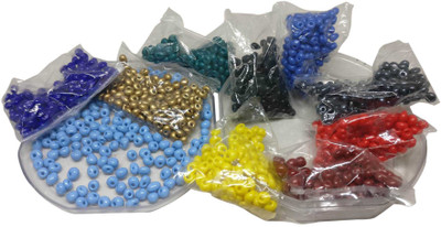 Aumni Crafts Jewellery Making Craft Acrylic Large Seed Beads 4.5x4mm Non-Uniform Drop 10 Colors - 10 Grams Each (Total 100 Grams, 1500 Beads Approx)
Aumni Crafts Jewellery Making Craft Acrylic Large Seed Beads 4.5x4mm Non-Uniform Drop 10 Colors - 10 Grams Each (Total 100 Grams, 1500 Beads Approx)
