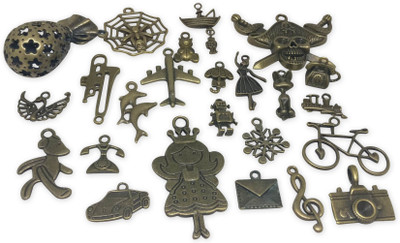 Aumni Crafts Jewelley Making Mini Pendant Metal Alloy Vintage Craft Charms Mixed Size Mix of 25 Shapes Antique Bronze Color (Pack of 25 pieces)
Aumni Crafts Jewelley Making Mini Pendant Metal Alloy Vintage Craft Charms Mixed Size Mix of 25 Shapes Antique Bronze Color (Pack of 25 pieces)